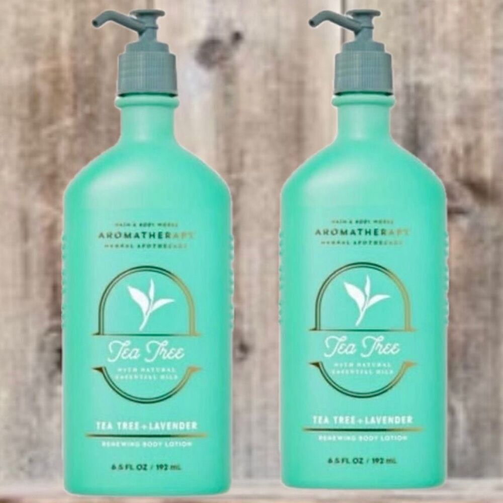 NWT 2 Pc Bath & Body Works Aromatherapy Tea Tree Lavender Body Lotion 6.5 fl oz